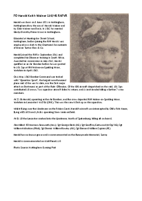A preview of a PDF biography for Wainer, Harold Keith
